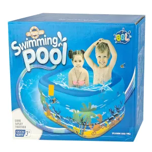 Inflatable Outdoor Swimming Pool Set with Electric Pumper – 130cm, Ages 3+